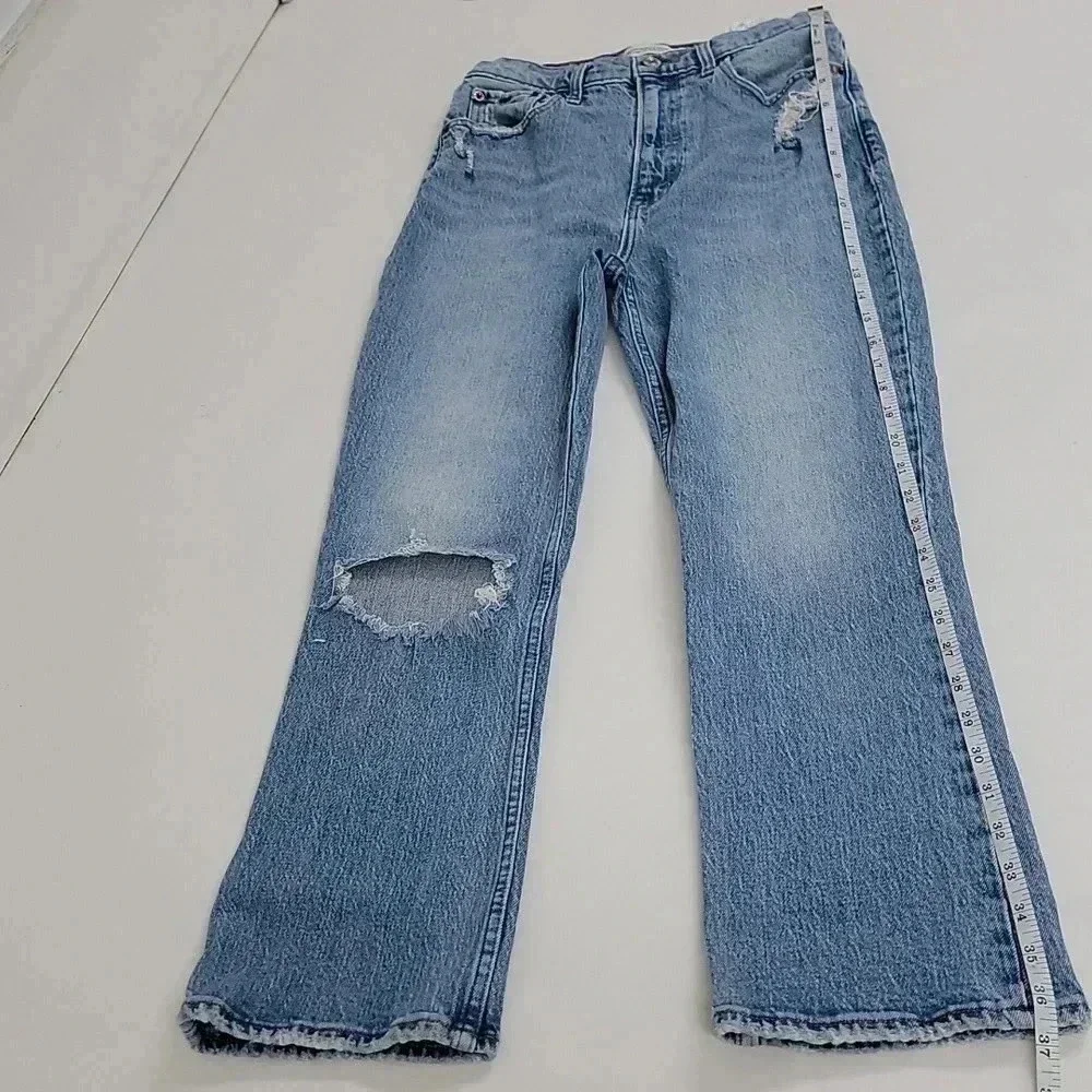 Abercrombie & Fitch Ultra High Rise Kick flare distressed jeans - Picture 3 of 13